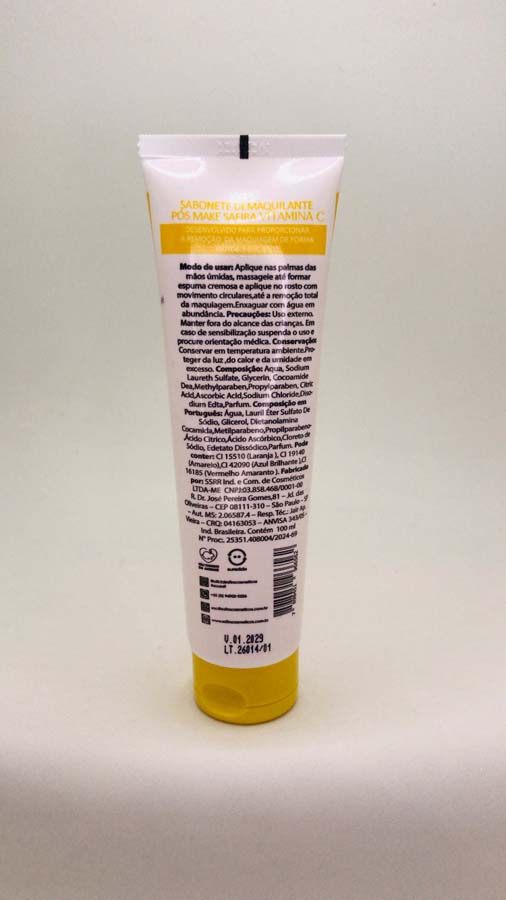 SABONETE DEMAQUILANTE PÓS MAKE VITAMINA C - Imagem 2